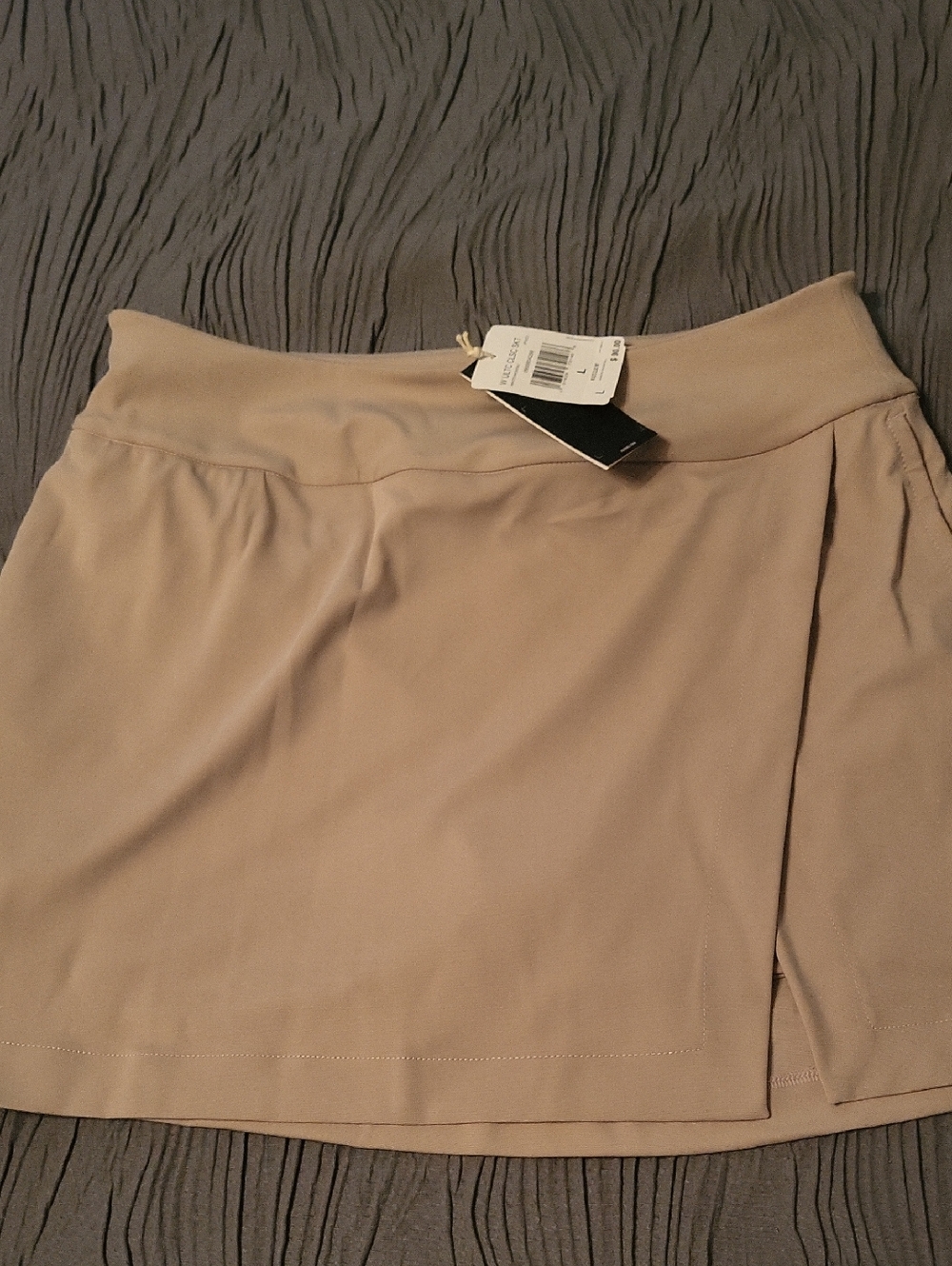 NWT adidas Beige A-Line Athletic Skort with Subtle Logo - Picture 3 of 7